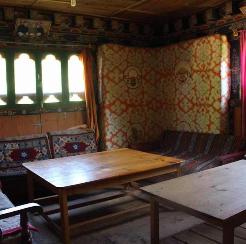 Bhutanische Dorfunterkunft