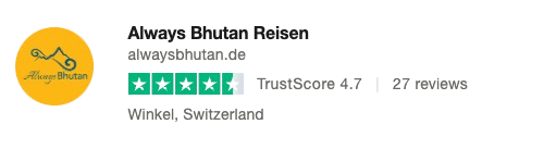 Kundenbewertung für Always Bhutan auf Trustpilot
